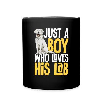 Labrador Retriever blanc Labrador Labrador blanc - Mug uni - noir - Devant