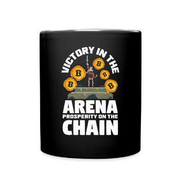 Cryptocurrency Rewards Gaming Blockchain Gamer - Full Colour Mug - black - Front