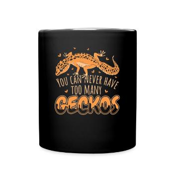 On ne peut jamais avoir trop de geckos gekkota à crête - Mug uni - noir - Devant