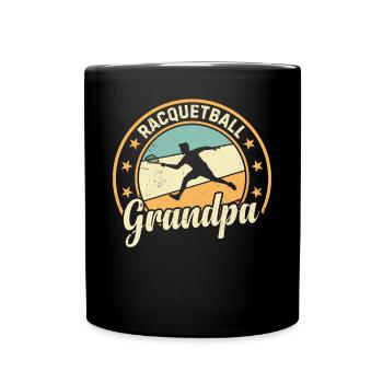 Racquetball Player Grandpa - Racquetball Grandpa - Tasse einfarbig - Schwarz - Vorne