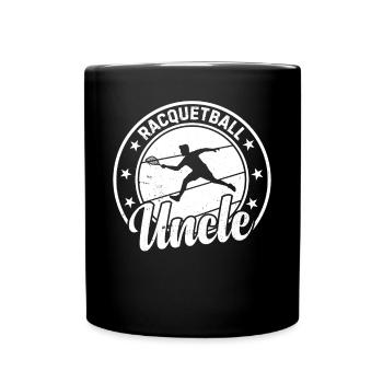 Racquetball Uncle Racquetball Player Uncle - Tasse einfarbig - Schwarz - Vorne