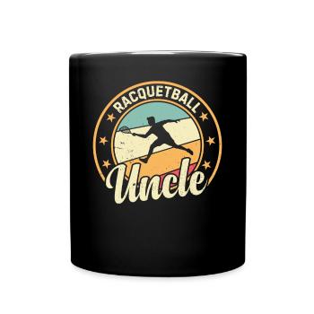Racquetball Player Uncle - Racquetball Uncle - Tasse einfarbig - Schwarz - Vorne