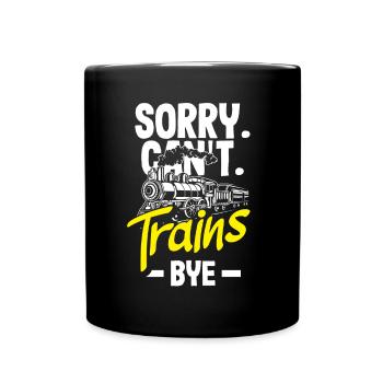 Drôle de Train amant Trains Locomotive cadeau - Mug uni - noir - Devant
