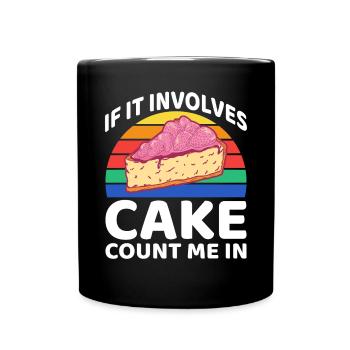 Cake Lover Cake Gift - Full Colour Mug - black - Front