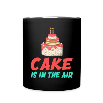 Cake Lover Cake Gift - Full Colour Mug - black - Front