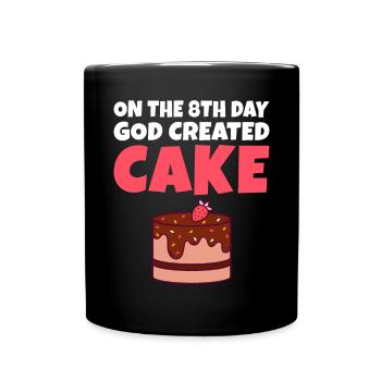 Cake Lover Cake Gift - Full Colour Mug - black - Front