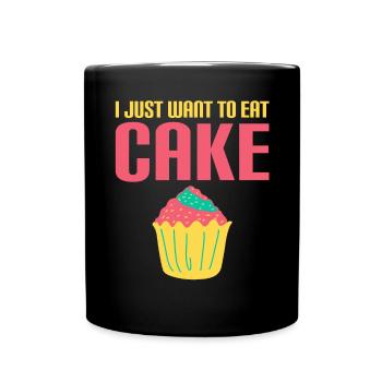 Cake Lover Cake Gift - Full Colour Mug - black - Front