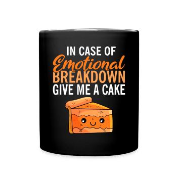 Cake Lover Cake Gift - Full Colour Mug - black - Front