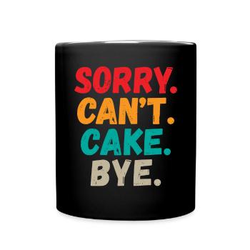 Cake Lover Cake Gift - Full Colour Mug - black - Front