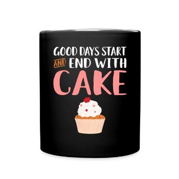 Cadeau de gâteau d’amant de gâteau - Mug uni - noir - Devant