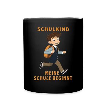 SCHOOLCHILD MY SCHOOL STARTS - Full Colour Mug - black - Front