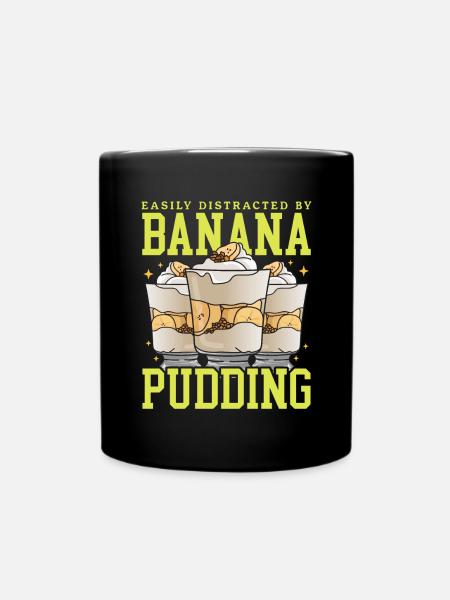 Bananenpudding Bananen Pudding Geschenk - Tasse einfarbig - Schwarz