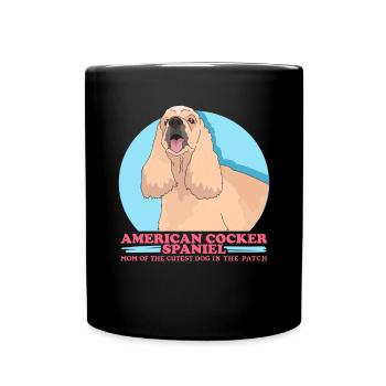 American Cocker Spaniel maman chiens cadeau - Mug uni - noir - Devant