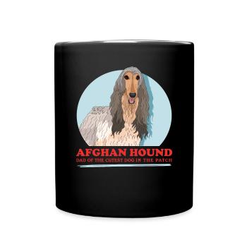 Afghanischer Windhund Dad Hundebesitzer Geschenk - Tasse einfarbig - Schwarz - Vorne