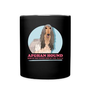 Afghanischer Windhund Mom Hundebesitzer Geschenk - Tasse einfarbig - Schwarz - Vorne
