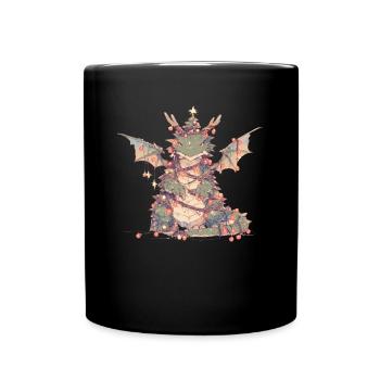 Dragon Christmas Dragon Kids - Full Colour Mug - black - Front