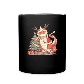 Dragon Christmas Dragon Kids - Full Colour Mug - black - Front