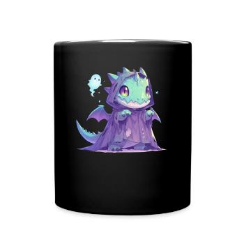 Dragon Ghost Halloween Dragon Kids - Full Colour Mug - black - Front