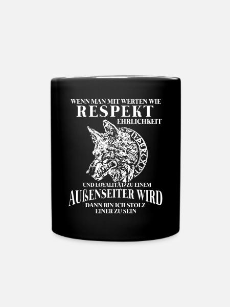 Wikinger Tshirt Viking Valhalla Walhalla Gott Odin - Tasse einfarbig - Schwarz