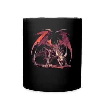 Dragon Squelette Halloween Dragon Enfants - Mug uni - noir - Devant