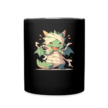 Dragon Mummy Halloween Dragon Kids - Full Colour Mug - black - Front
