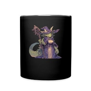 Dragon Witch Halloween Dragon Kids - Full Colour Mug - black - Front