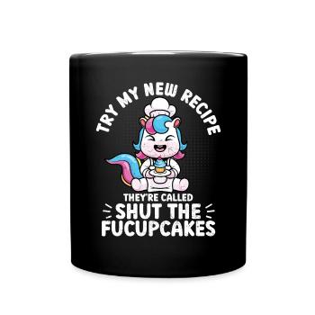 Cupcake - Tasse einfarbig - Schwarz - Vorne