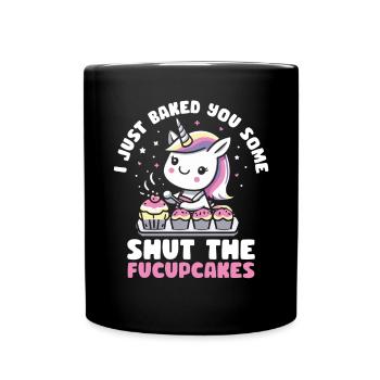 Cupcake Muffin Baking Gift - Full Colour Mug - black - Front