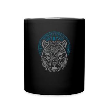 Wikinger Tshirt Viking Valhalla Walhalla Gott Odin - Tasse einfarbig - Schwarz - Vorne