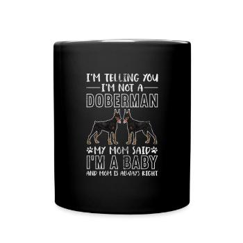Doberman - Mug uni - noir - Devant