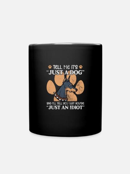 Dobermann - Tasse einfarbig - Schwarz