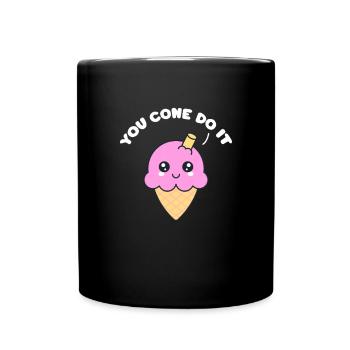 Crème glacée Crème glacée Crème glacée Cadeau d’été - Mug uni - noir - Devant
