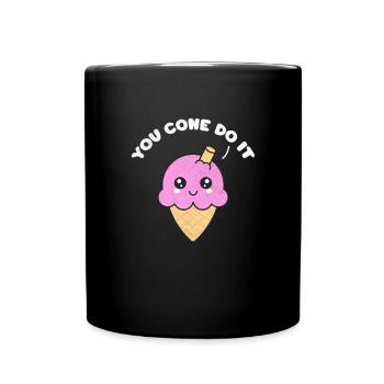 Glace - Mug uni - noir - Devant
