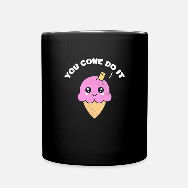 Eiscreme - Tasse einfarbig - Schwarz