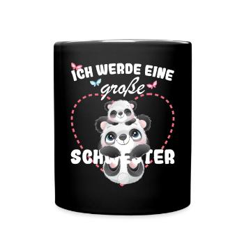 Je vais être une grande sœur en 2025 - Mug uni - noir - Devant