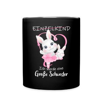 Je vais être une grande sœur en 2025 - Mug uni - noir - Devant
