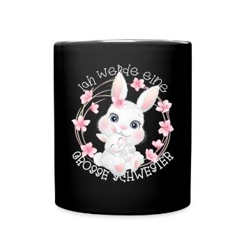 Je vais être une grande sœur en 2025 - Mug uni - noir - Devant