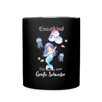 Je vais être une grande sœur en 2025 - Mug uni - noir - Devant