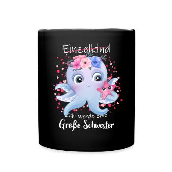 Je vais être une grande sœur en 2025 - Mug uni - noir - Devant