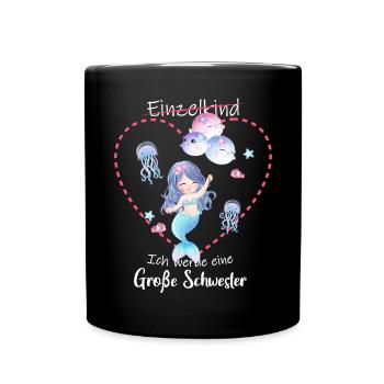 Je vais être une grande sœur en 2025 - Mug uni - noir - Devant
