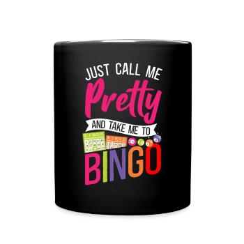 Fille de joueur de bingo Appelez-moi - Mug uni - noir - Devant