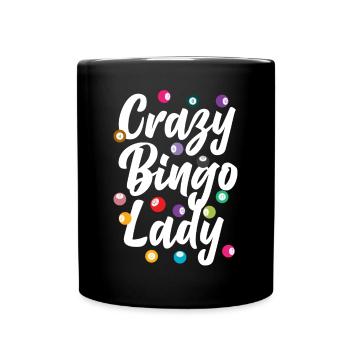 Joueur de bingo Crazy Bingo Lady - Mug uni - noir - Devant