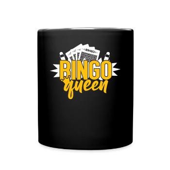 Bingo Player Queen Bingo Queen - Tasse einfarbig - Schwarz - Vorne