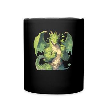 Dragon Shemrock St. Patrick's Day Dragon Kids - Full Colour Mug - black - Front