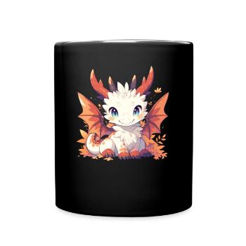 Dragon Automne Thanksgiving Dragon Enfants - Mug uni - noir - Devant