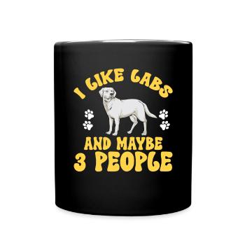Labrador retriever blanc Lab blanc - Mug uni - noir - Devant