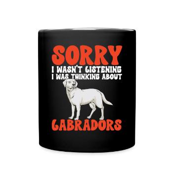 Labrador Retriever blanc Labrador Labrador blanc - Mug uni - noir - Devant