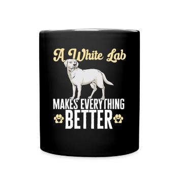 Labrador Retriever blanc Labrador Labrador blanc - Mug uni - noir - Devant