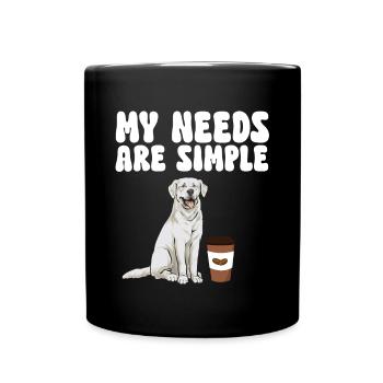 Labrador Retriever blanc Labrador Labrador blanc - Mug uni - noir - Devant
