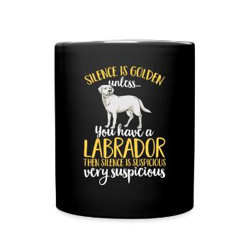 Labrador Retriever blanc Labrador Labrador blanc - Mug uni - noir - Devant